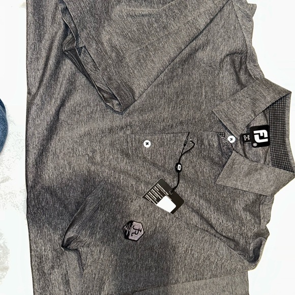 NWT FootJoy Men's Gray Polo Shirt M - Picture 4 of 5